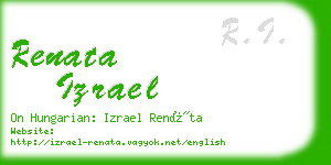 renata izrael business card